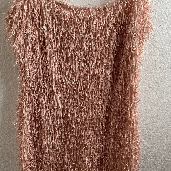 Dusty Pink Missguided fringe mine dress sz 8 - Picture 15 of 17